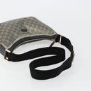 GUCCI GG Crystal Schoudertas Gecoat Canvas Zwart Goud 181092 Auth 182213-7