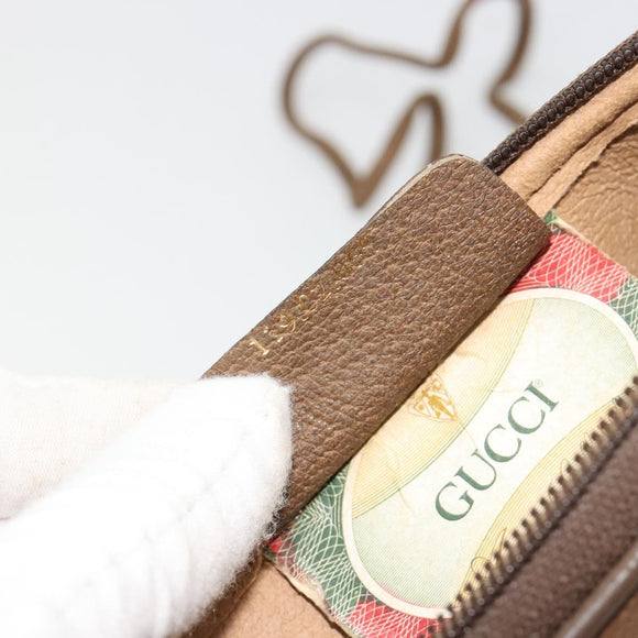 GUCCI GG Supreme Shoulder Bag PVC Beige Gold 119 02 068 Auth 182214