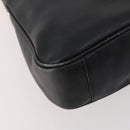 GUCCI Bamboo Shoulder Bag Leather 2way Black Gold 001 3444 1638 Auth 182216-16