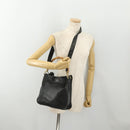GUCCI Bamboo Shoulder Bag Leather 2way Black Gold 001 3444 1638 Auth 182216-23