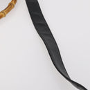 GUCCI Bamboo Shoulder Bag Leather 2way Black Gold 001 3444 1638 Auth 182216-8