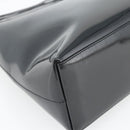 GUCCI Bamboo Shoulder Bag Patent leather Black Silver Auth 182217-14