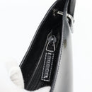 GUCCI Bamboo Shoulder Bag Patent leather Black Silver Auth 182217-10