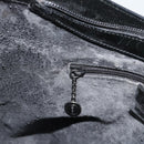 GUCCI Bamboo Shoulder Bag Patent leather Black Silver Auth 182217-20