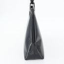 GUCCI Bamboo Shoulder Bag Patent leather Black Silver Auth 182217-4