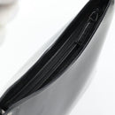 GUCCI Bamboo Shoulder Bag Patent leather Black Silver Auth 182217-6