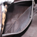 FENDI Zucca Canvas Mamma Baguette Shoulder Bag Black Brown Auth 182220SAM-10