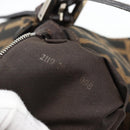 FENDI Zucca Canvas Mamma Baguette Shoulder Bag Black Brown Auth 182220SAM-11