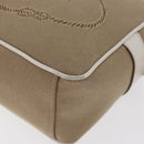 PRADA Shoulder Bag Jacquard Beige Gold Auth 182221M-12