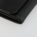 PRADA Shoulder Bag Safiano leather Black Gold Auth 182224V-16