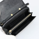 PRADA Shoulder Bag Safiano leather Black Gold Auth 182224V-20