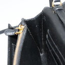 PRADA Shoulder Bag Safiano leather Black Gold Auth 182224V-22