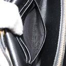 PRADA Shoulder Bag Safiano leather Black Gold Auth 182224V-23