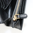 PRADA Shoulder Bag Safiano leather Black Gold Auth 182224V-24