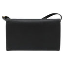 PRADA Shoulder Bag Safiano leather Black Gold Auth 182224V-2