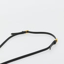 PRADA Shoulder Bag Safiano leather Black Gold Auth 182224V-14