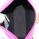 Christian Dior Chain Shoulder Bag Leather Pink Gold Auth 182225A-11