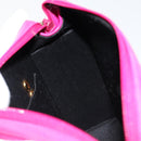 Christian Dior Chain Shoulder Bag Leather Pink Gold Auth 182225A-18