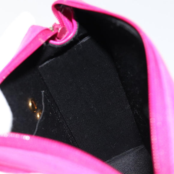 Christian Dior Chain Shoulder Bag Leather Pink Gold Auth 182225A