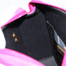 Christian Dior Chain Shoulder Bag Leather Pink Gold Auth 182225A-19