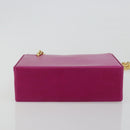 Christian Dior Chain Shoulder Bag Leather Pink Gold Auth 182225A-5