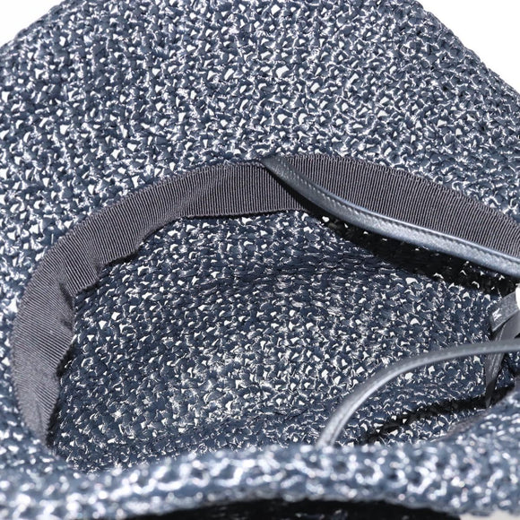 Miu Miu Hat Raffia M Black Auth 182226A