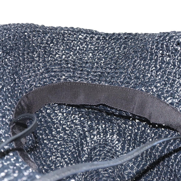 Miu Miu Hat Raffia M Black Auth 182226A