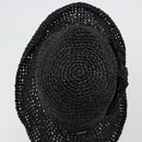 Miu Miu Hat Raffia M Black Auth 182226A-6