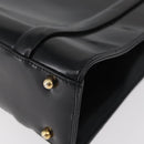 GUCCI Tote Bag Leather Black Gold Auth 182228-14