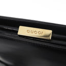 GUCCI Tote Bag Leather Black Gold Auth 182228-17