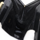 GUCCI Tote Bag Leather Black Gold Auth 182228-19