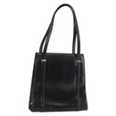 GUCCI Tote Bag Leather Black Gold Auth 182228-1