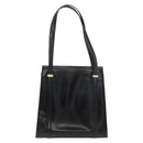 GUCCI Tote Bag Leather Black Gold Auth 182228-2
