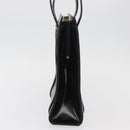 GUCCI Tote Bag Leather Black Gold Auth 182228-3
