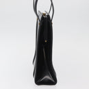 GUCCI Tote Bag Leather Black Gold Auth 182228-4