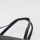 GUCCI Tote Bag Leather Black Gold Auth 182228-8