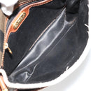 FENDI Pecan Canvas Shoulder Bag PVC Brown Gold Auth 182229-10