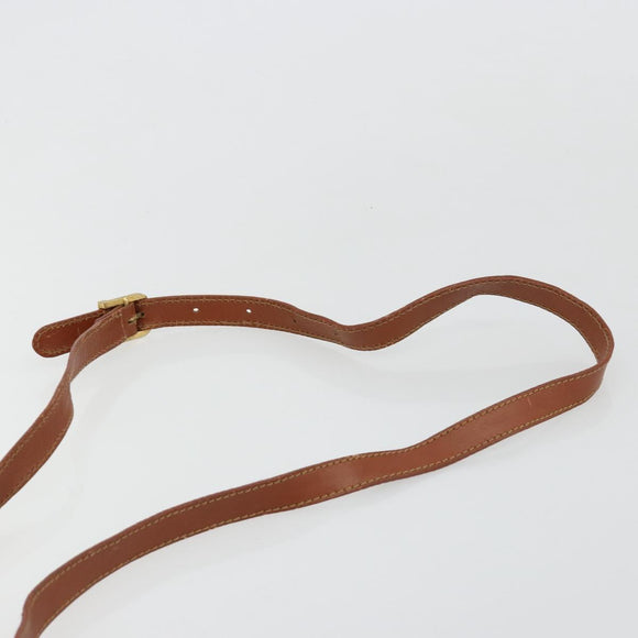 FENDI Pecan Canvas Shoulder Bag PVC Brown Gold Auth 182229