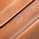 GUCCI Horsebit Shoulder Bag Leather Beige Gold Auth 182233A-16