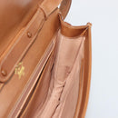GUCCI Horsebit Shoulder Bag Leather Beige Gold Auth 182233A-18