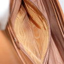GUCCI Horsebit Shoulder Bag Leather Beige Gold Auth 182233A-21
