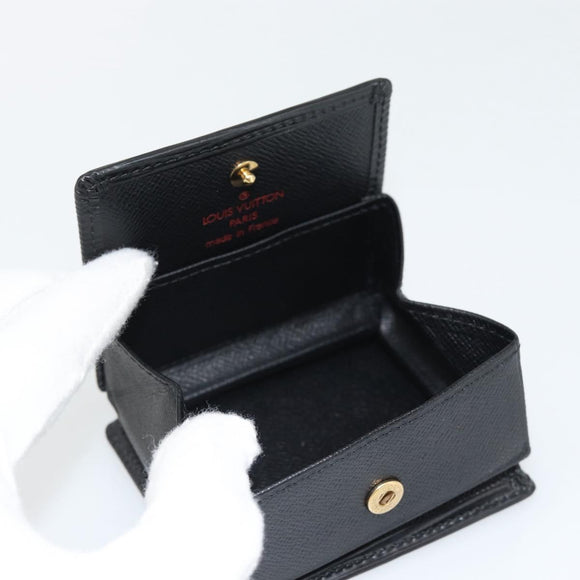 LOUIS VUITTON Epi Porte Monnaie Boite Münzbörse Schwarz M63692 LV Auth 182240V