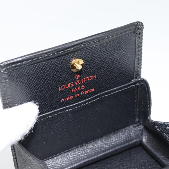 LOUIS VUITTON Epi Porte Monnaie Boite Münzbörse Schwarz M63692 LV Auth 182240V