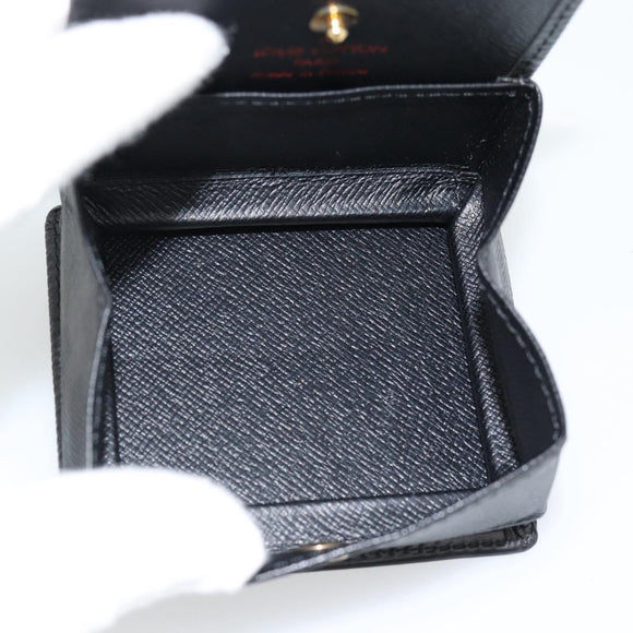 LOUIS VUITTON Epi Porte Monnaie Boite Münzbörse Schwarz M63692 LV Auth 182240V