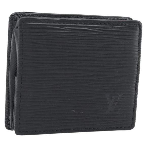 LOUIS VUITTON Epi Porte Monnaie Boite Münzbörse Schwarz M63692 LV Auth 182240V