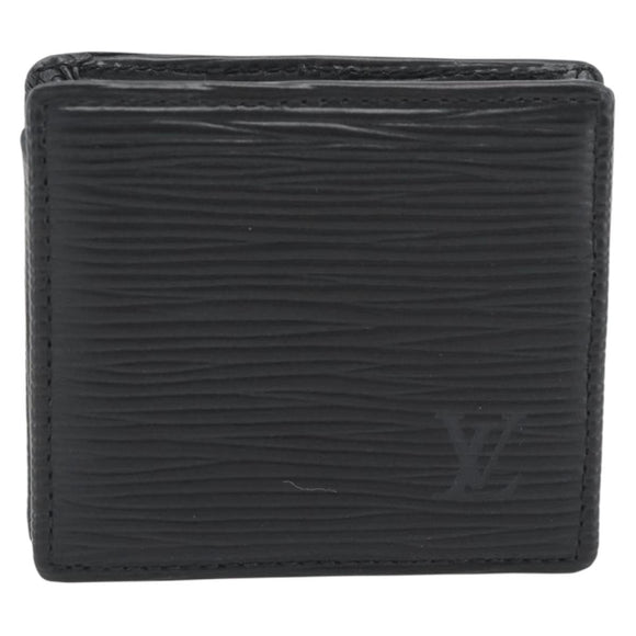 LOUIS VUITTON Epi Porte Monnaie Boite Münzbörse Schwarz M63692 LV Auth 182240V