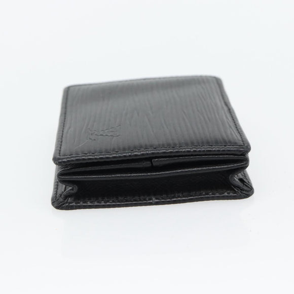 LOUIS VUITTON Epi Porte Monnaie Boite Münzbörse Schwarz M63692 LV Auth 182240V