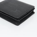 LOUIS VUITTON Epi Porte Monnaie Boite Münzbörse Schwarz M63692 LV Auth 182240V-7