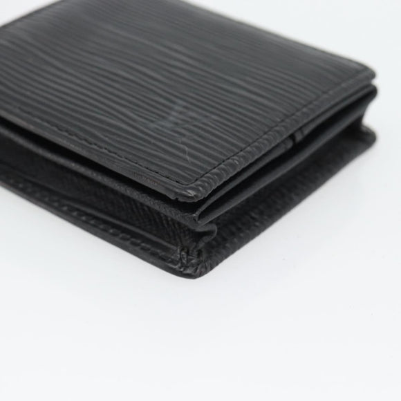 LOUIS VUITTON Epi Porte Monnaie Boite Münzbörse Schwarz M63692 LV Auth 182240V