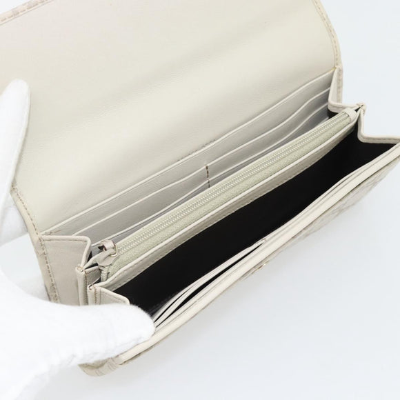 GUCCI GG Canvas Guccissima Lovely Heart Wallet Leather Ivory 251861 Auth 182242V